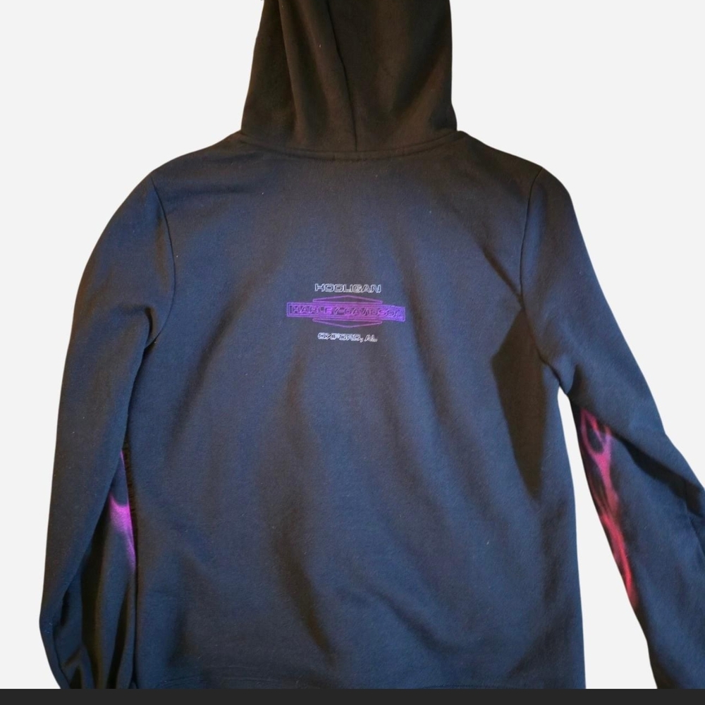 Harley-Davidson Black and Purple Women's Sweater